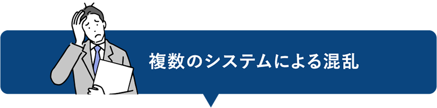 複数のシステムによる混乱